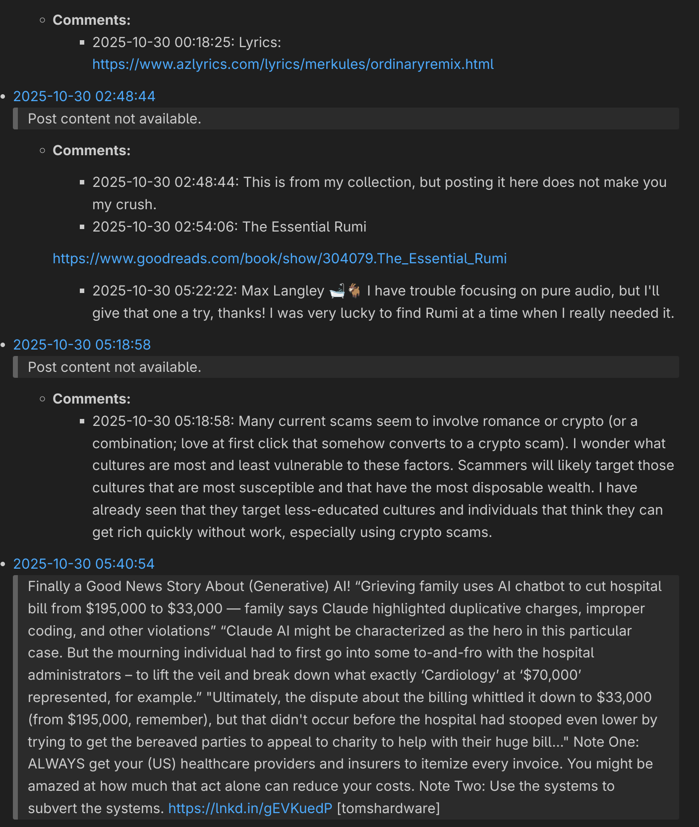 Format Old LinkedIn Content